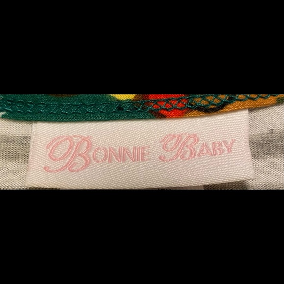 Bonnie Baby Christmas Reindeer Green Dress Bloomers Tunic Red Green 6-9 Months - Picture 8 of 9